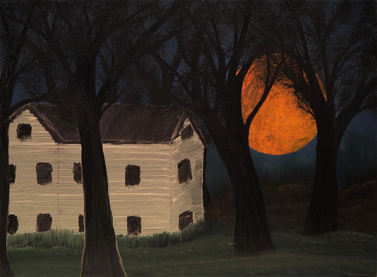 Blood Moon in Autumn - Painting Time Lapse #7