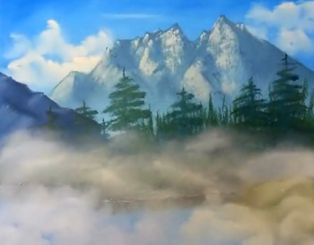 Foggy Valley - Painting Time Lapse #3