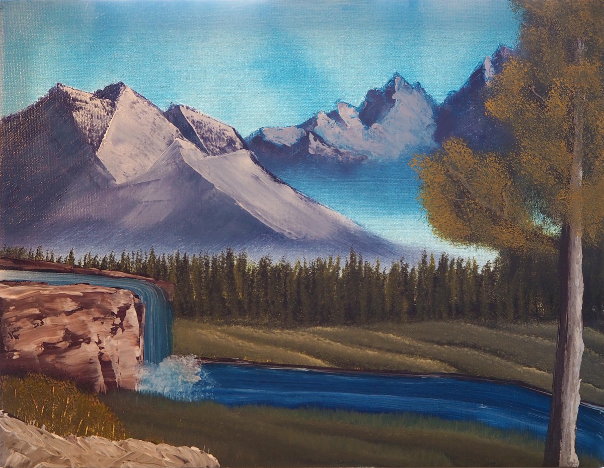 Valley Waterfall - Painting Time Lapse #5