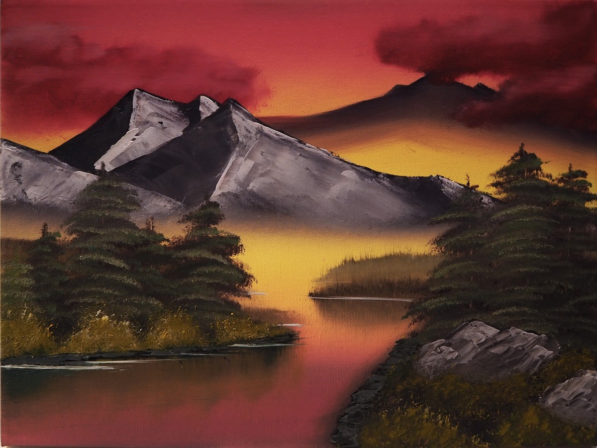 Volcano Skies - Painting Time Lapse #6